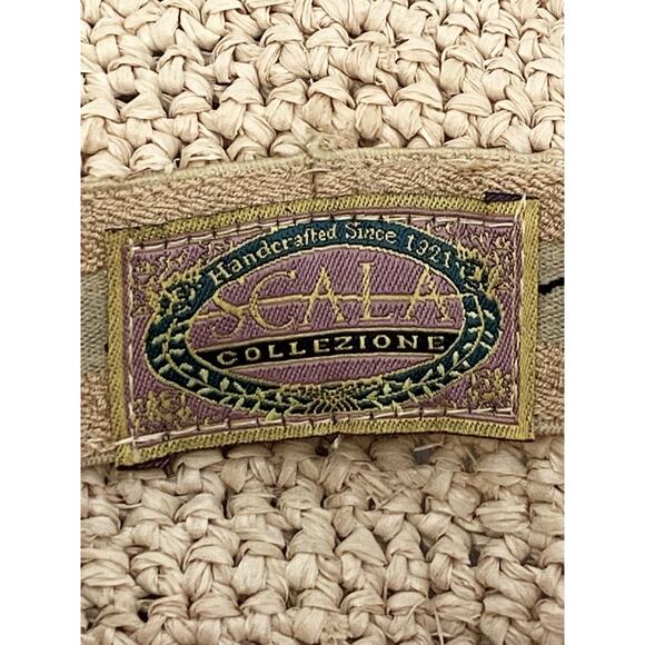 Scala Collezione Ruffia Straw Sun Hat Palm Tree Band - Picture 12 of 14